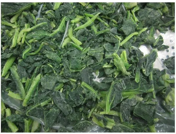 Frozen Spinach Cut High Quality IQF Chopped Spinach 3/8", Frozen Spinach Chop